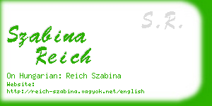 szabina reich business card